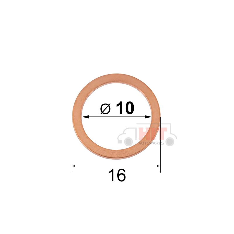 Медна дифтунга 10x16x1 мм Медна дифтунга 10x16x1 мм