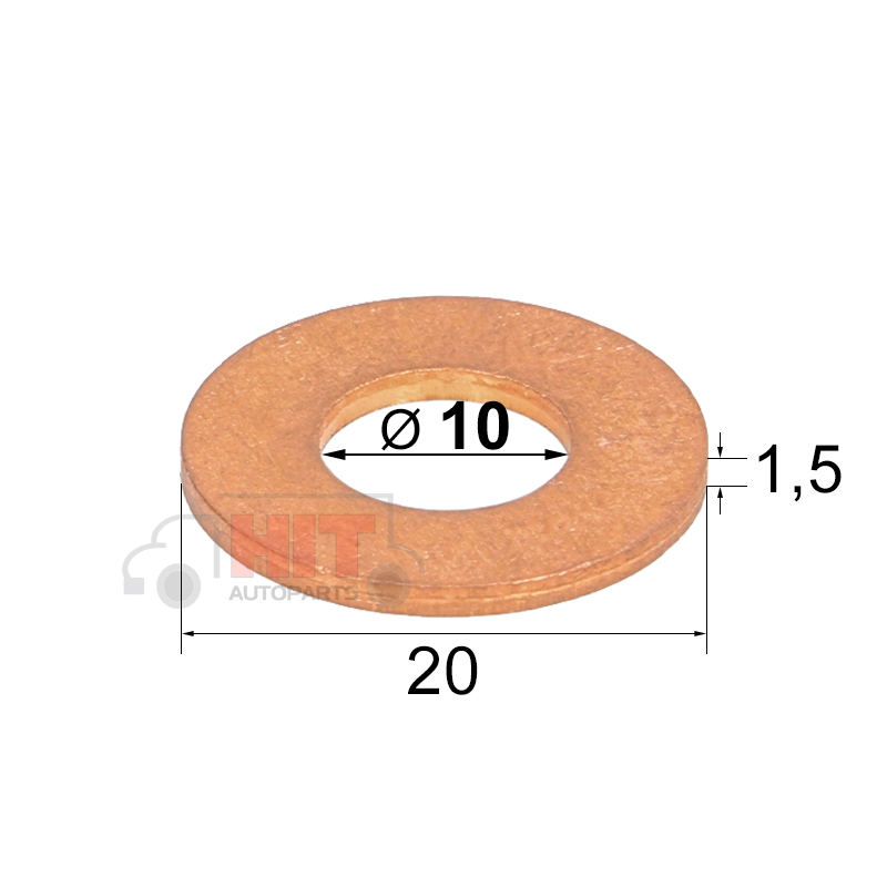 Медна дифтунга 10x20x1.5 мм Медна дифтунга 10x20x1.5 мм