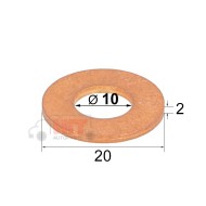 Медна дифтунга 10x20x2 мм