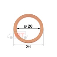 Медна дифтунга 20x26x1 мм