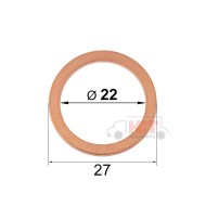 Медна дифтунга 22x27x1 мм