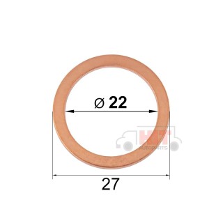 Медна дифтунга 22x27x1 мм