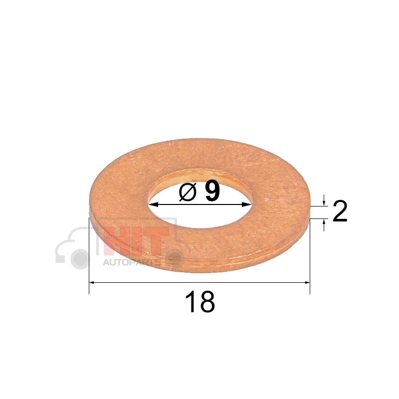 Медна дифтунга 9x18x2 мм