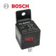 Реле BOSCH 12V 30A универсално 5 крачета с държач Реле BOSCH 12V 30A универсално 5 крачета с държач