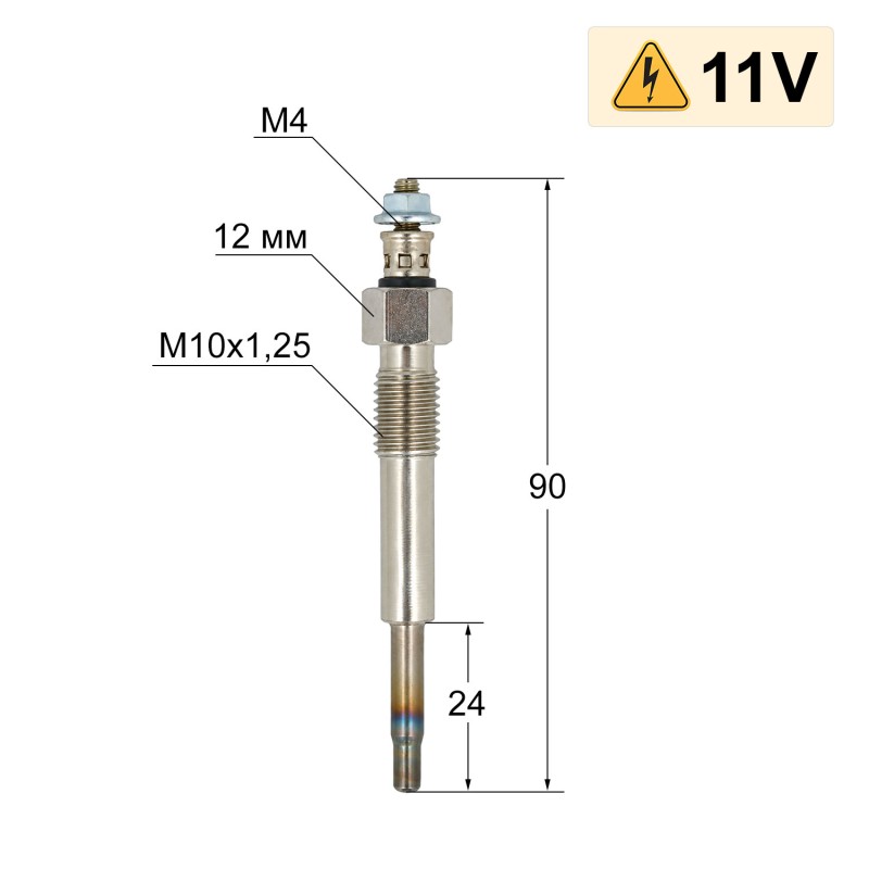 Подгревна свещ 9825119780 Isuzu C240, 4FA1, 4FB1, 4FC1, Iseki TA, TE, TL, Komatsu Подгревна свещ 9825119780 Isuzu C240, 4FA1, 4FB1, 4FC1, Iseki TA, TE, TL, Komatsu