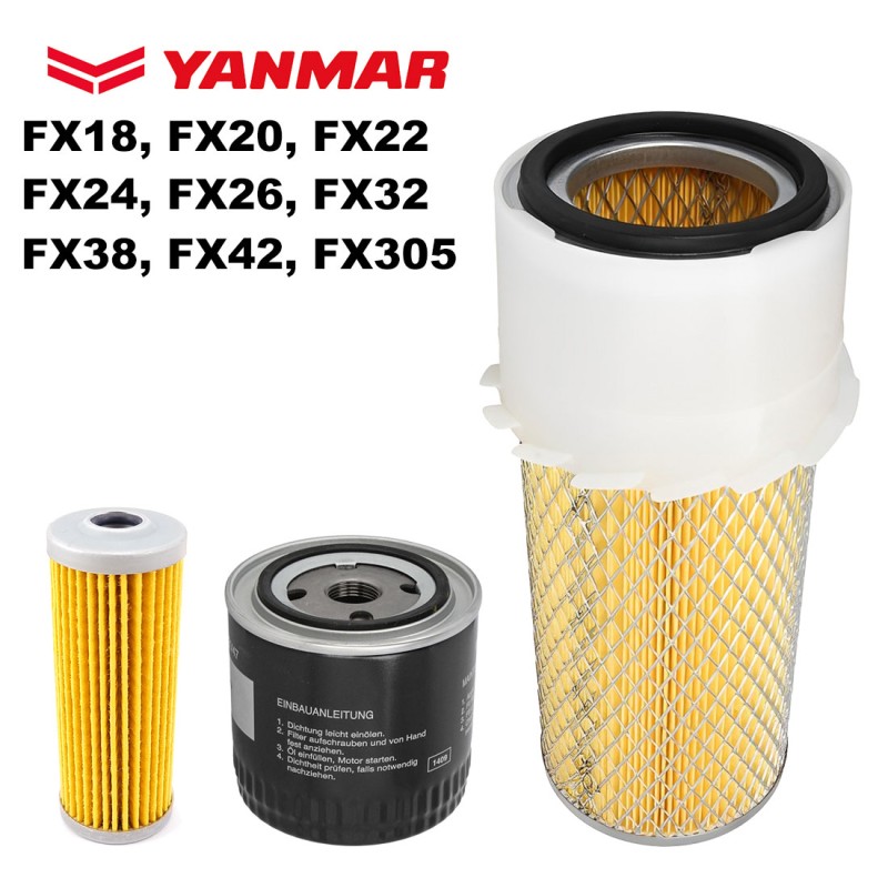 Комплект филтри за Yanmar FX18, FX20, FX22 - FX305 Комплект филтри за Yanmar FX18, FX20, FX22 - FX305