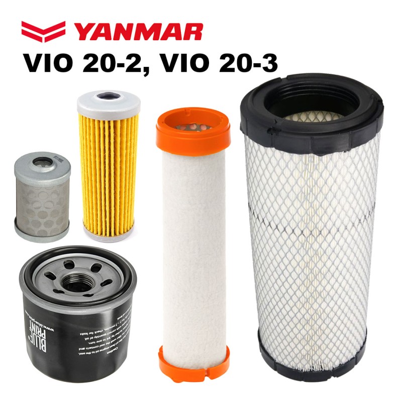 Комплект филтри за багер YANMAR VIO 20-2, VIO 20-3 Комплект филтри за багер YANMAR VIO 20-2, VIO 20-3