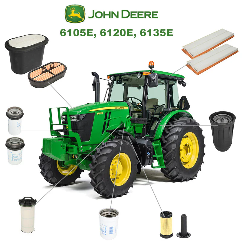 6120e Radiator Screen Комплект филтри за JOHN DEERE 6105E, 6120E, 6135E