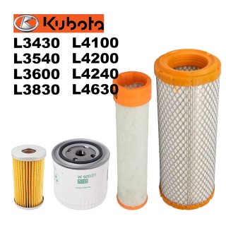 Комплект филтри за трактор Kubota L3430, L3540, L3600, L3830, L4100, L4200