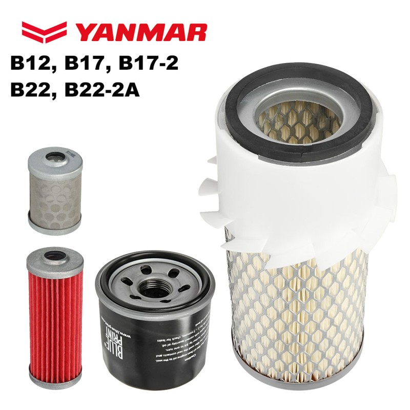 Комплект филтри за Yanmar B12, B17, B17-2, B22, B22-2A Комплект филтри за Yanmar B12, B17, B17-2, B22, B22-2A