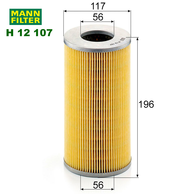 Маслен филтър H12107 MANN-FILTER
