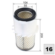 Въздушен филтър #16 Yanmar, Iseki