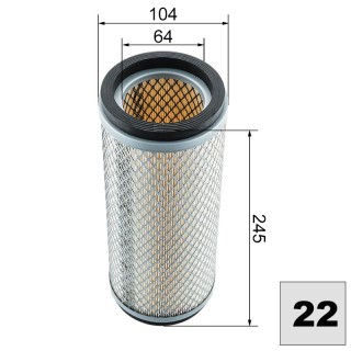 Въздушен филтър #22 Kubota L2500 - L4200 Въздушен филтър #22 Kubota L2500 - L4200