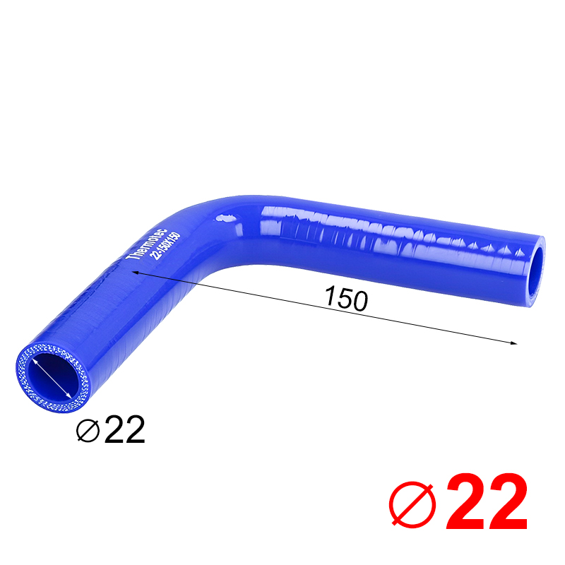 Силиконов маркуч коляно Ф22 - 90° Силиконов маркуч коляно Ф22 - 90°
