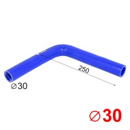 Силиконов маркуч коляно Ф30 - 90° (250x250мм)