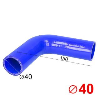 Силиконов маркуч коляно Ф40 - 90°