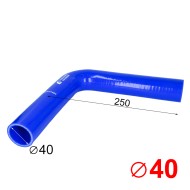 Силиконов маркуч коляно Ф40 - 90° (250x250мм)