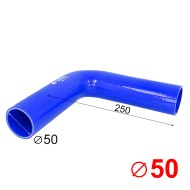 Силиконов маркуч коляно Ф50 - 90° (250x250мм)