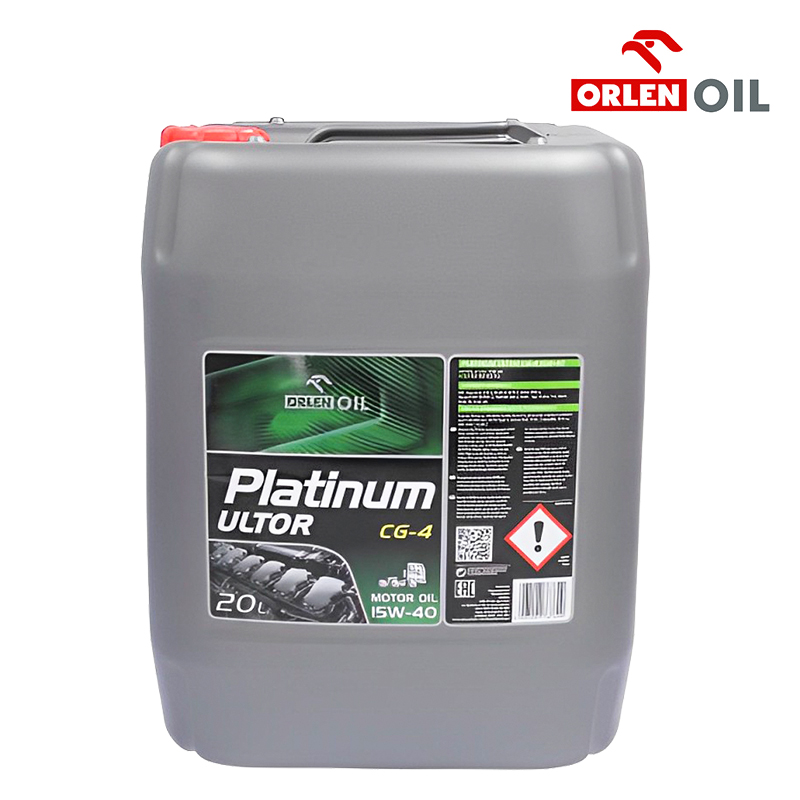 Двигателно масло 15W40 за трактори, камиони, автобуси Orlen PLATINUM ULTOR CG-4 20L Двигателно масло 15W40 за трактори, камиони, автобуси Orlen PLATINUM ULTOR CG-4 20L