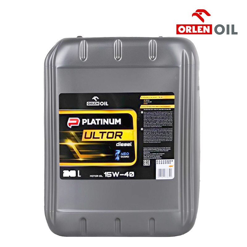 Двигателно масло 15W40 за трактори, камиони, автобуси Orlen PLATINUM ULTOR Diesel 20L Двигателно масло 15W40 за трактори, камиони, автобуси Orlen PLATINUM ULTOR Diesel 20L