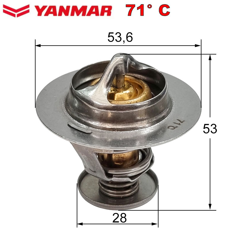 Термостат 71 градуса за Yanmar 121850-49800 Термостат 71 градуса за Yanmar 121850-49800