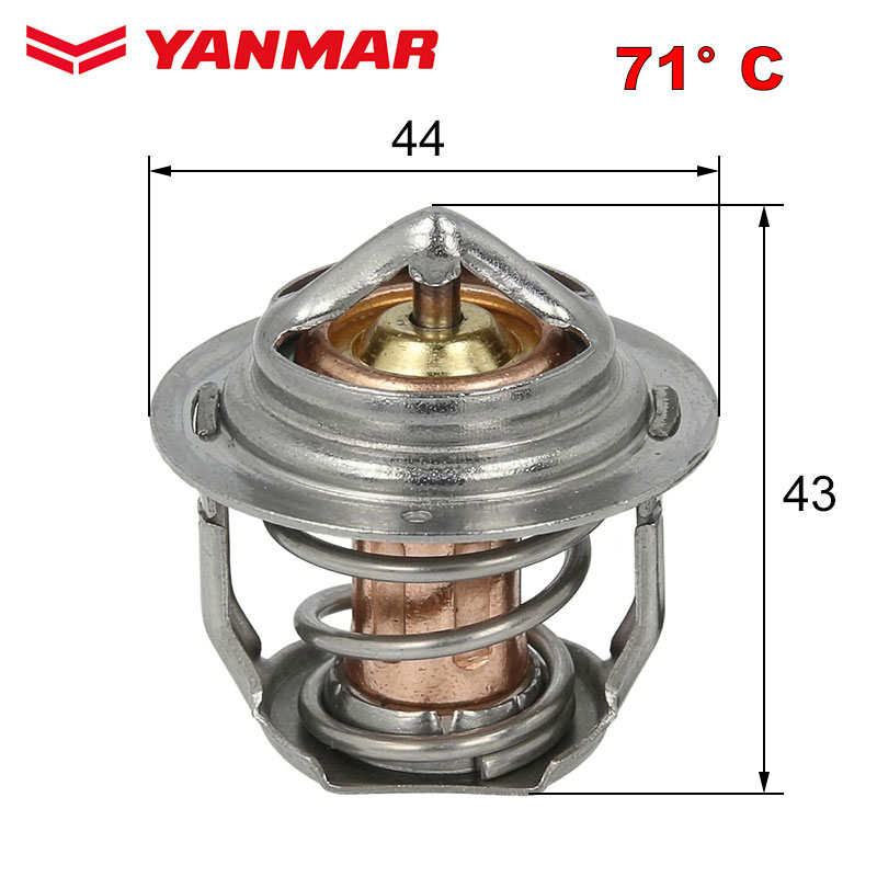 Термостат 71°C за двигатели Yanmar и Komatsu - 119717-49800 Термостат 71°C за двигатели Yanmar и Komatsu - 119717-49800