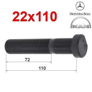 Болт барабанен MERCEDES, MAN M22X110 Болт барабанен MERCEDES, MAN M22X110