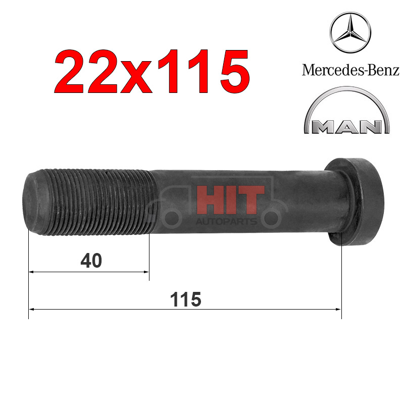 Болт барабанен MERCEDES, MAN M22X115