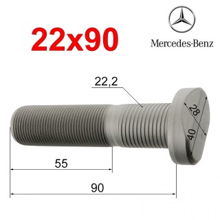 Болт барабанен MERCEDES M22X90 Болт барабанен MERCEDES M22X90