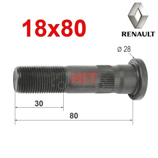 Болт барабанен RENAULT M18X80 Болт барабанен RENAULT M18X80