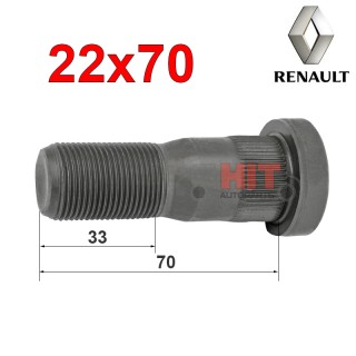 Болт барабанен RENAULT M22X70 Болт барабанен RENAULT M22X70