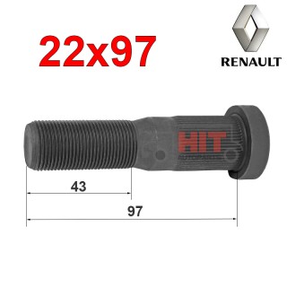 Болт барабанен RENAULT M22X97 Болт барабанен RENAULT M22X97