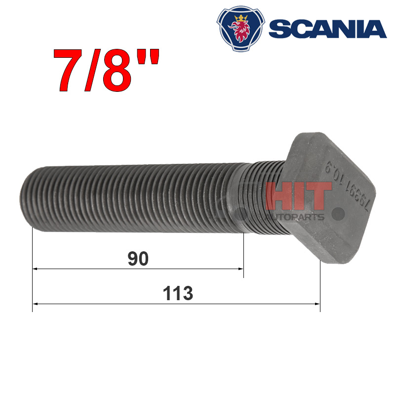 Болт барабанен SCANIA 7/8 113mm Болт барабанен SCANIA 7/8 113mm
