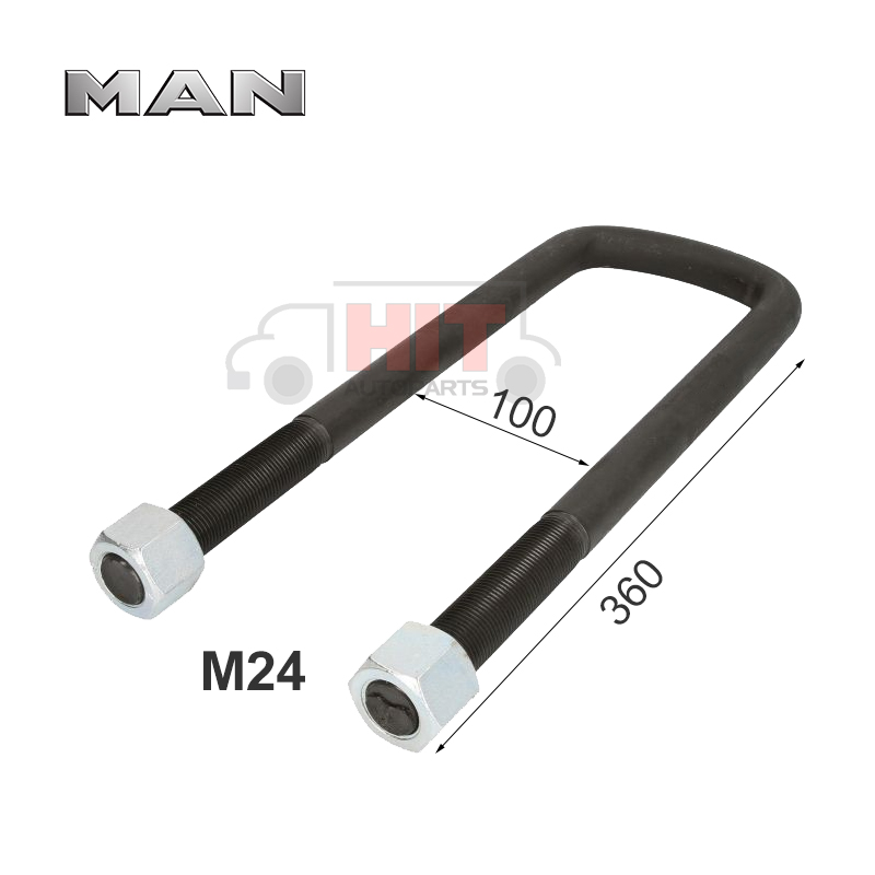 Скоба за ресор на MAN - М24 х 100 х 360 Скоба за ресор на MAN - М24 х 100 х 360