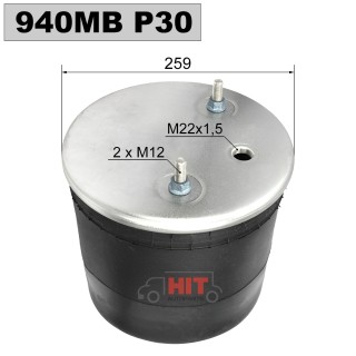 Въздушна възглавница за ремарке BPW, KOGEL - 940MB P30