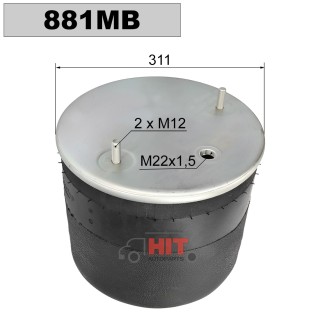 Въздушна възглавница за ремарке BPW, SCHMITZ - 881MB без бутало