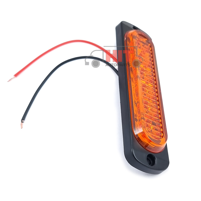 Мигащ оранжев LED габарит с 6 диода 12V/24V Мигащ оранжев LED габарит с 6 диода 12V/24V