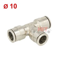 Бърза връзка тройник за въздух и гориво 10 мм, метална - Pneumatics