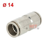 Бърза връзка за въздух и горива 14 мм метал, права - Pneumatics