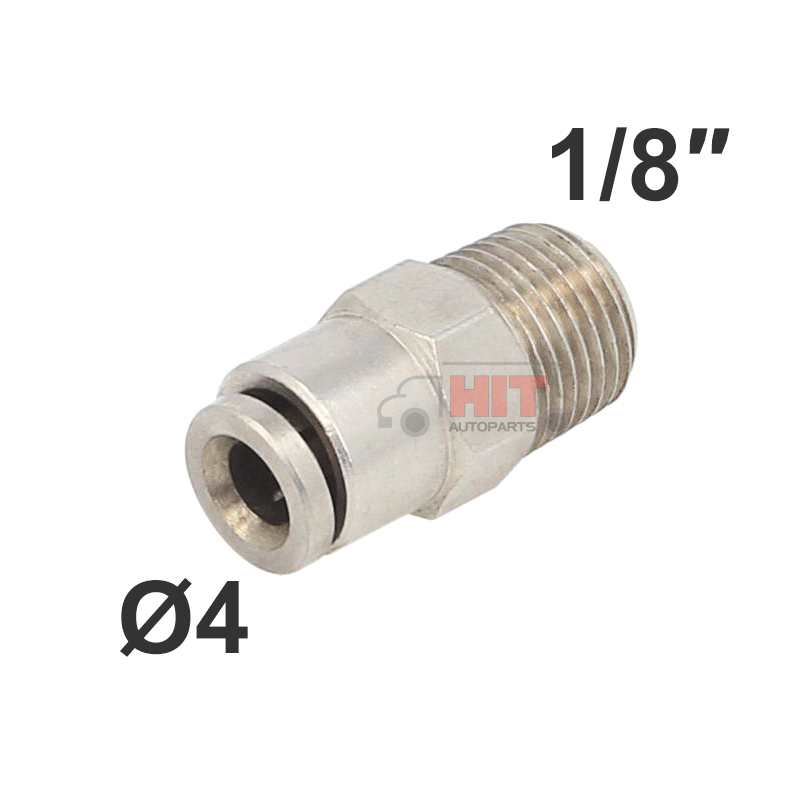 Прав съединител свръзка ф4 - 1/8″ Прав съединител свръзка ф4 - 1/8″