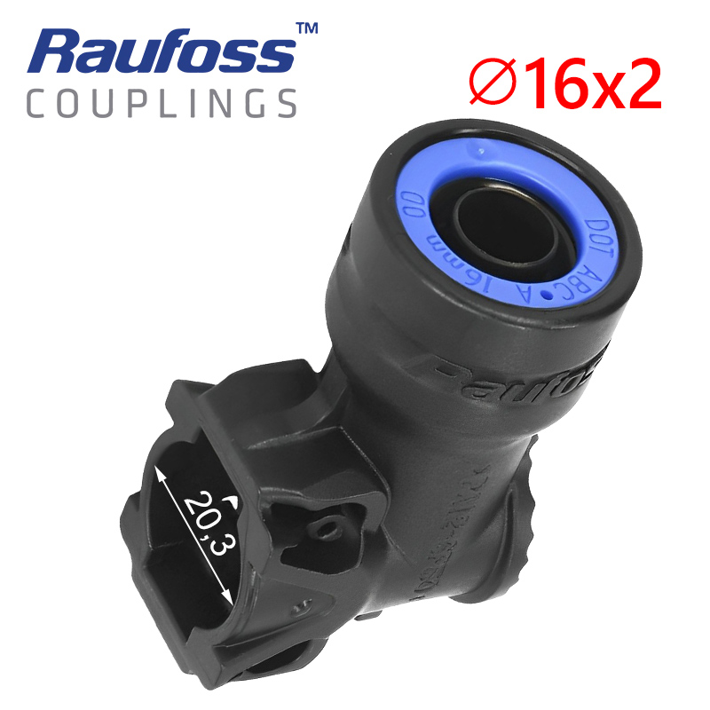 Ъглов конектор, фитинг, бърза връзка за въздух 16X2 Raufoss Ъглов конектор, фитинг, бърза връзка за въздух 16X2 Raufoss